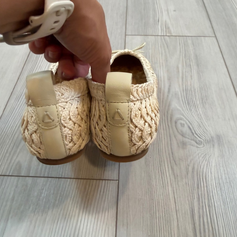 Kelsi Dagger Brooklyn Frankie Crochet Ballet Flat Cream Ivory Bow Shoes 9 - Picture 13 of 13